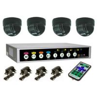 Video�berwachung 4x Farb IR Dome Kamera SONY CCD 420TVL, 0LUX, 15m Nachtsicht, 4 Kanal Multiplexer - KSMX1