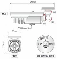 Wettergesch�tzte �berwachungskamera SONY Super HAD CCD II 600TVL f�r Video�berwachung,ICR, 3,5~16mm, 50m Nachtsicht-IS-KA39TW