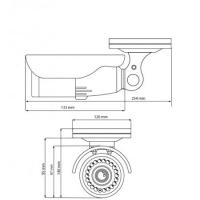 Wettergesch�tzte Infrarot �berwachungskamera 1/3'' SONY SuperHAD II CCD 600TVL/700TVL, 2,8-12mm Objektiv, A1 DSP, 30m Nachtsicht -BMC-1104IR